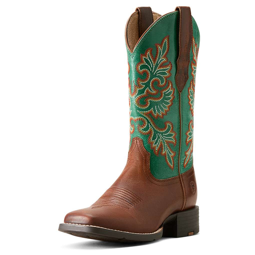 Ariat Ladies Round Up WST Stretchfit Arizona Brown/Aged Jade