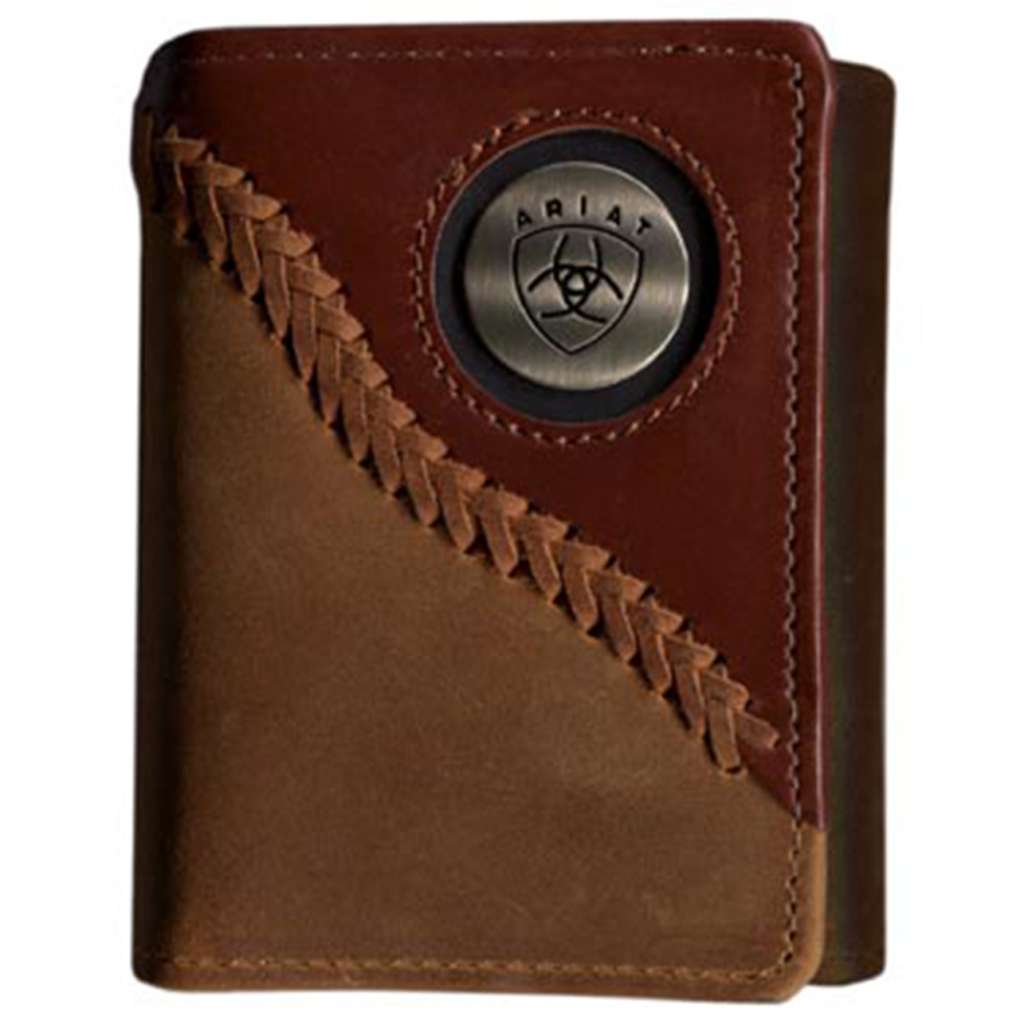 Ariat 2 Toned Stitched Trifold Wallet