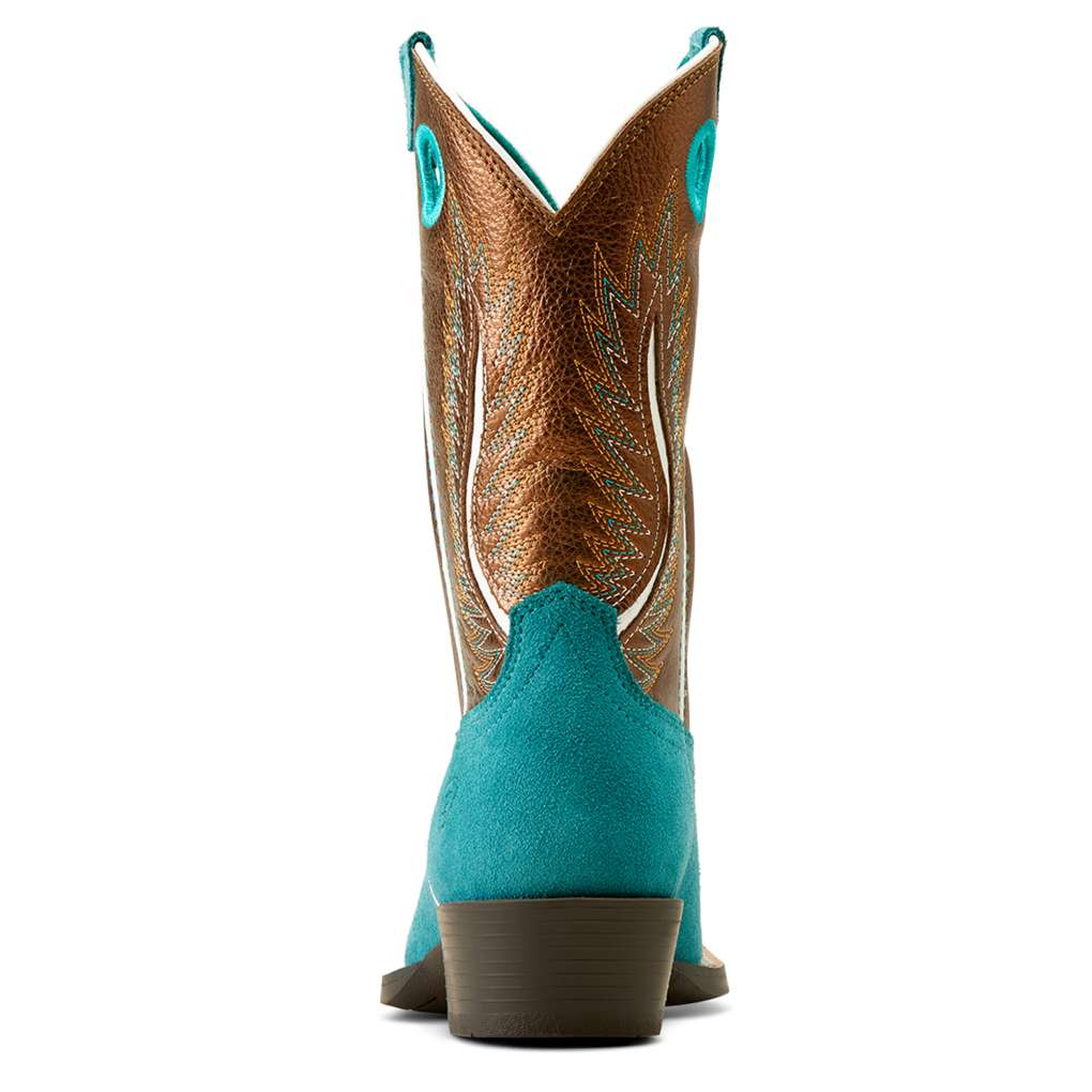 Ariat Kids Futurity Forth Worth Teal Suede/Gilded Mocha