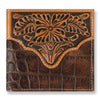 Ariat Bifold Croco Floral Embossed Wallet