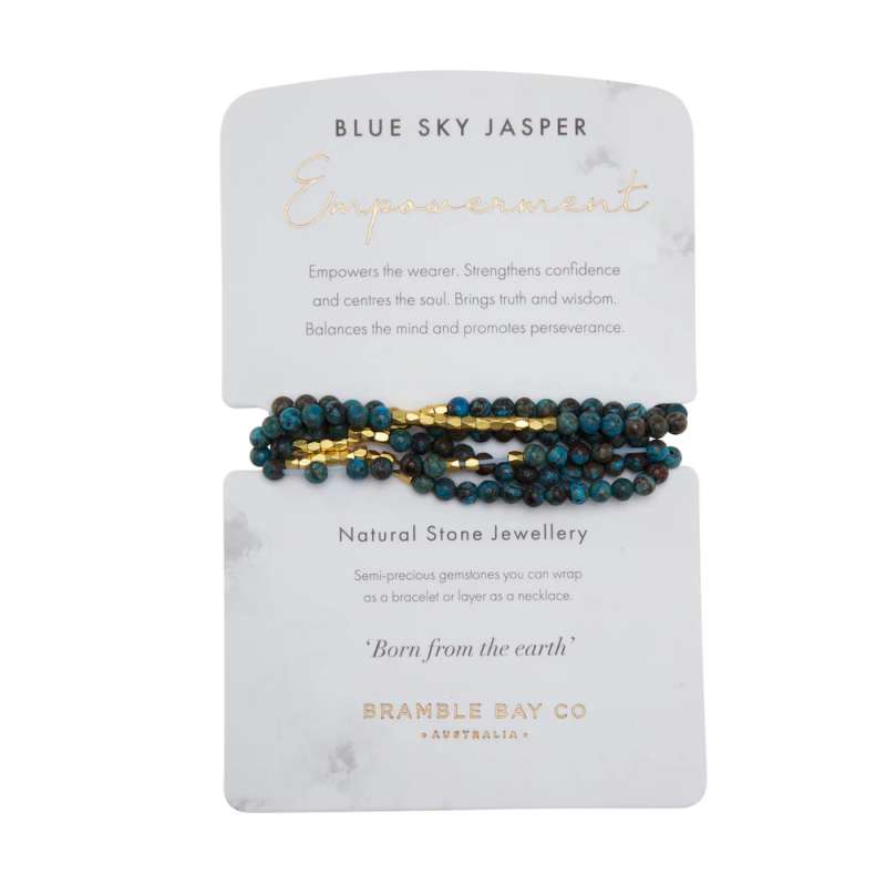 Bramble Bay Bracelet Wrap Sky Blue Jasper 4.5mm