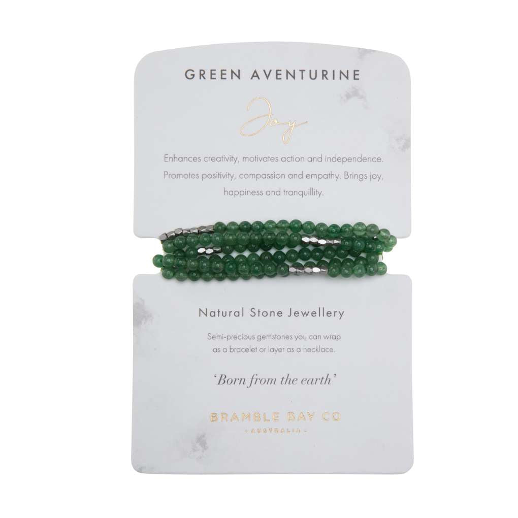 Bramble Bay Bracelet Wrap Green Aventurine 4.5mm