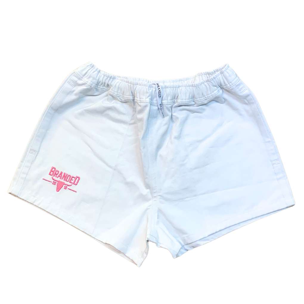 Branded Shorts White