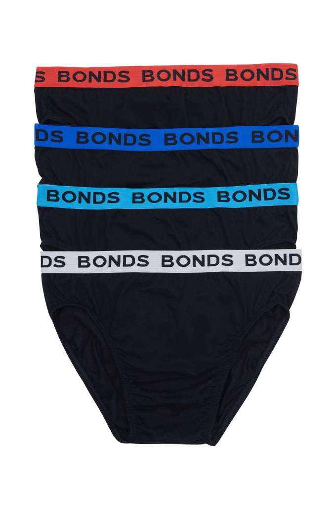 Bonds Hipster 4 Pk Red/Cobalt/Blue/White