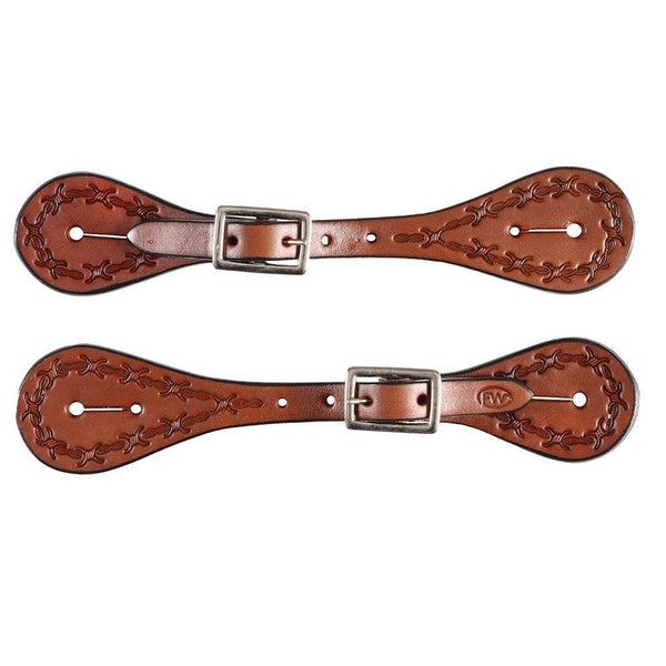 Fort Worth Barb Wire Spur Straps | The Top Saddlery