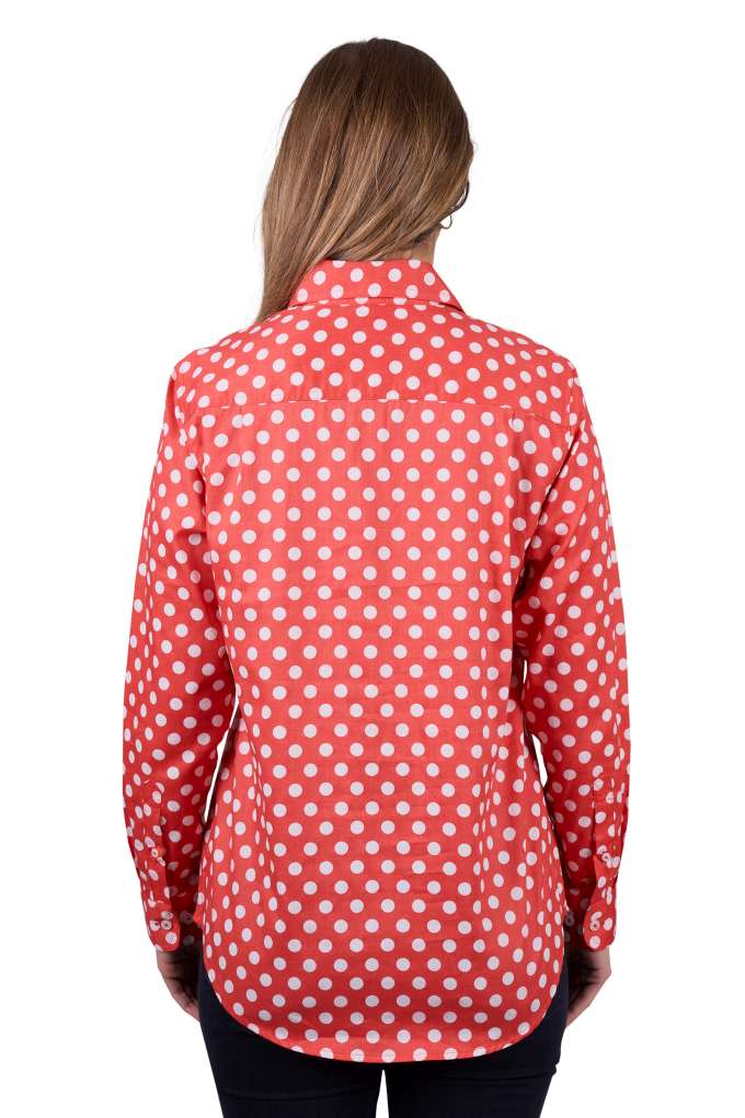 Hard Slog Ladies Jaz Dots Half Placket Shirt