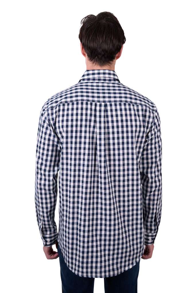 Hard Slog Mens Dell Check Half Placket Shirt