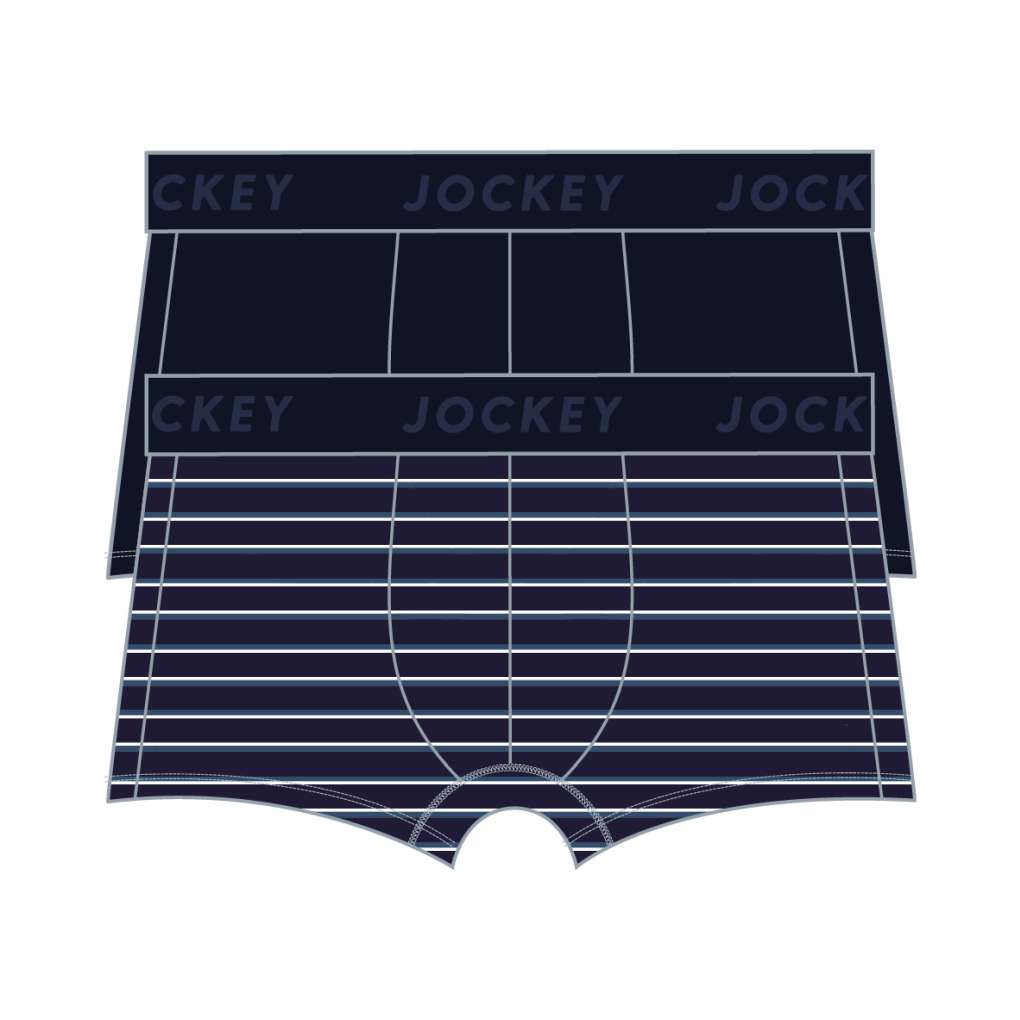 Jockey OzBPack 2 Pk Navy/Stripe