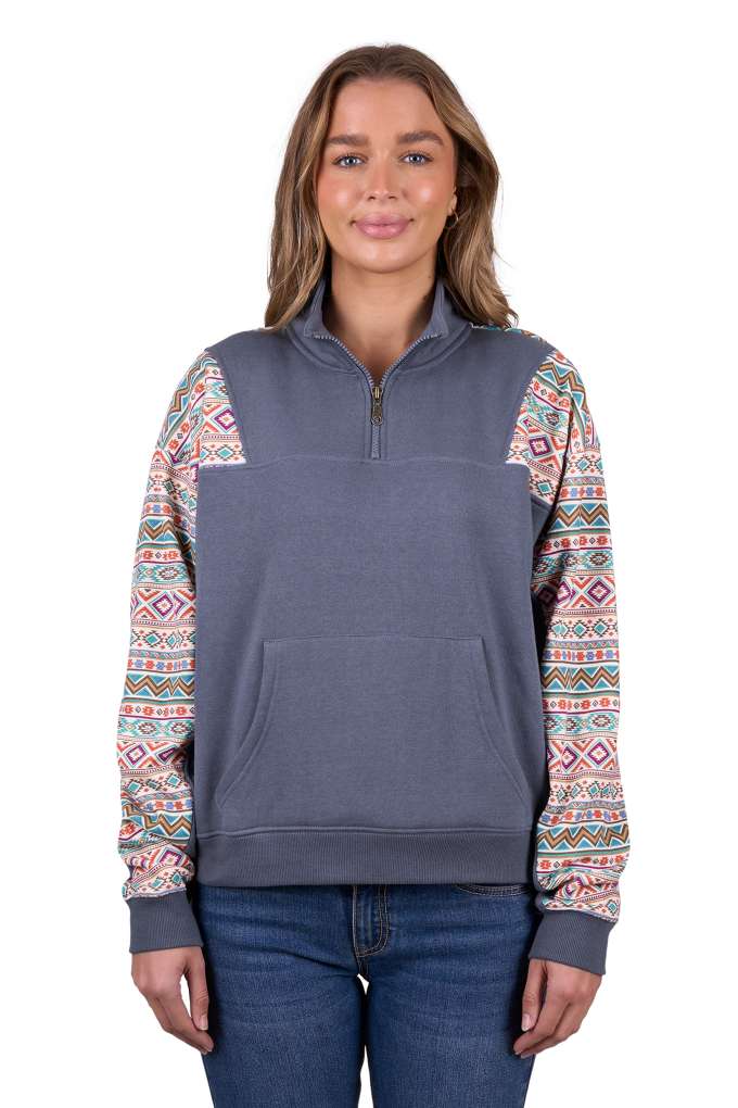 Pure Western Ladies Sally Aztec 1/4 Zip Pullover