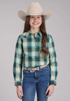 Roper Girls Amarillo Brown Plaid Shirt