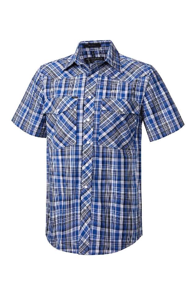 Ritemate Pilbara Mens Plaid Short Sleeve Western Shirt