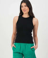 Swanndri Ladies Daisy Ribbed Singlet Black