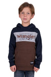 Wrangler Boys Paul Hoodie Navy/tan