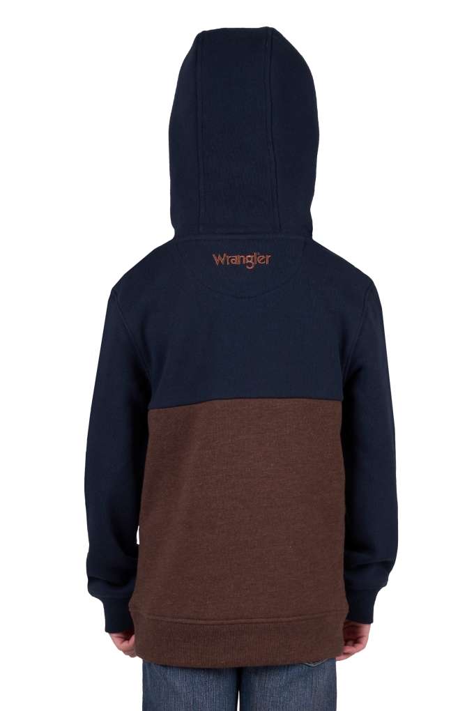 Wrangler Boys Paul Hoodie Navy/tan