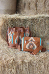 Wrangler Maya Aztec Crossbody Bag Tan