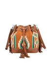 Wrangler Maya Aztec Bucket Bag Tan