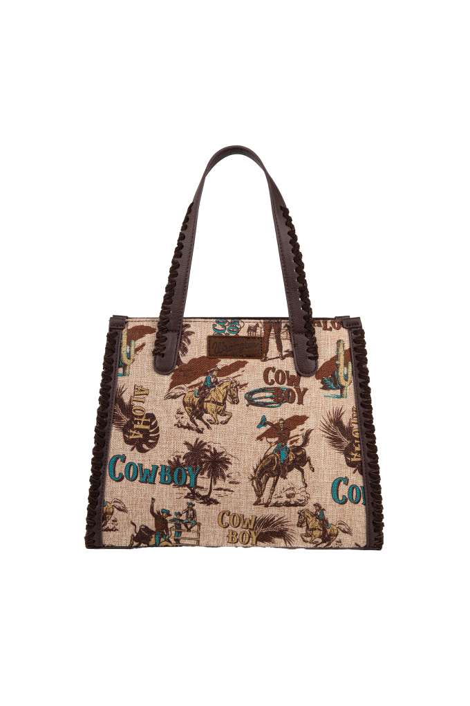 Wrangler Printed Canvas Tote Bag