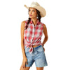 Ariat Ladies Billie Jean Sleeveless Shirt Fair Plaid