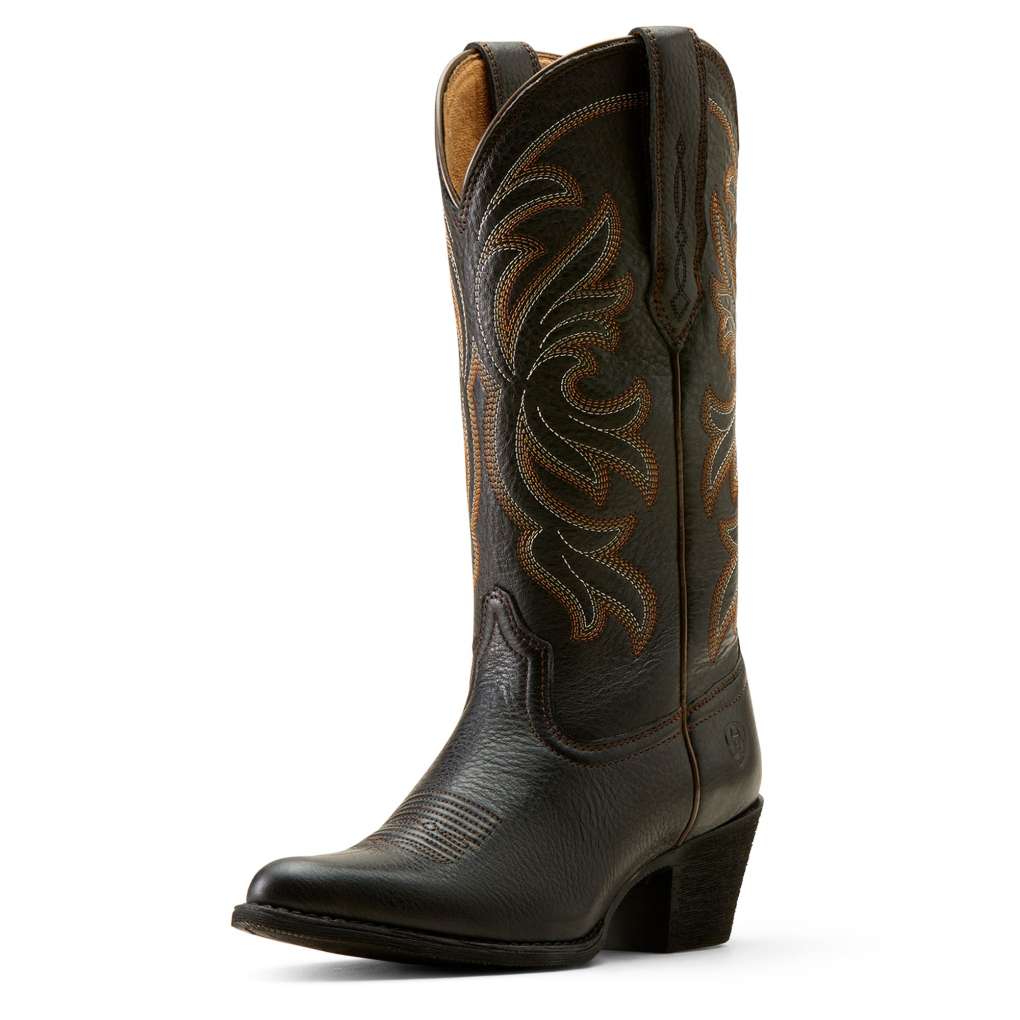 Ariat Ladies Heritage J Toe Stretchfit Black Deertan