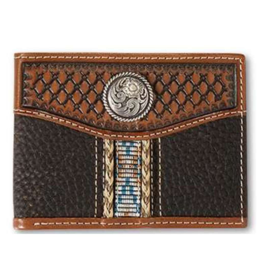 Ariat Bifold Woven Southwest Rope Trim Wallet