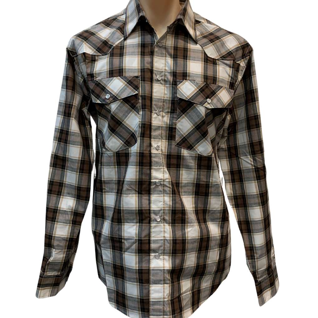 Bisley Mens BS70345 Western Plaid Shirt