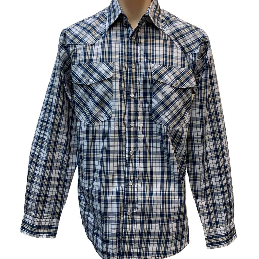 Bisley Mens BS70346 Western Plaid Shirt