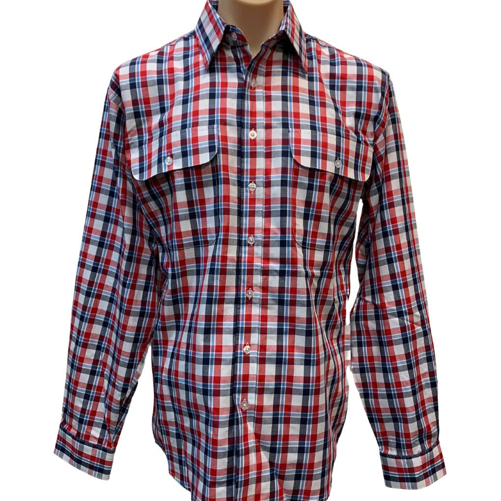 Bisley Mens BS70371 Med Plaid Cotton Shirt