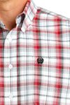 Cinch Mens MTW1105767 Red/White Plaid Shirt