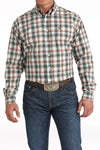 Cinch Mens MTW1105824 Brown/Green Plaid Classic Shirt