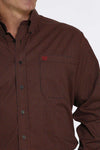 Cinch Mens Checkered Black Rust Shirt