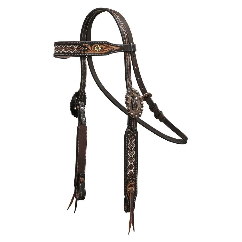 Fort Worth Antique Beaded Headstall