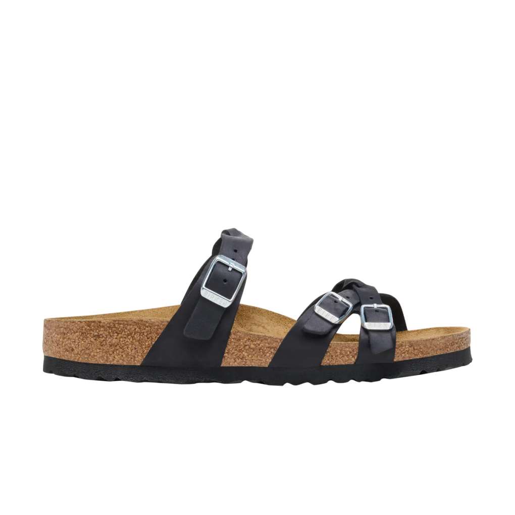 Birkenstock Franca Braided Black Oiled Leather Narrow