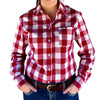 Grovers Ladies Amy Red Check Shirt