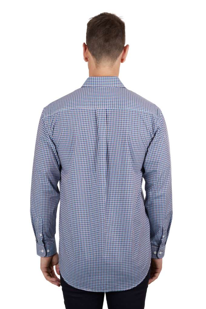 Hard Slog Mens Bobbie Check Half Placket Shirt