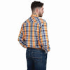 JCA Mens Austin Orange/Navy Plaid Workshirt