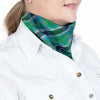 JCA Carlee Ivy Lurex Plaid/Navy Double Sided Scarf