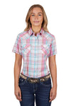 Pure Western Ladies Brook Plaid Short Sleeve Shirt