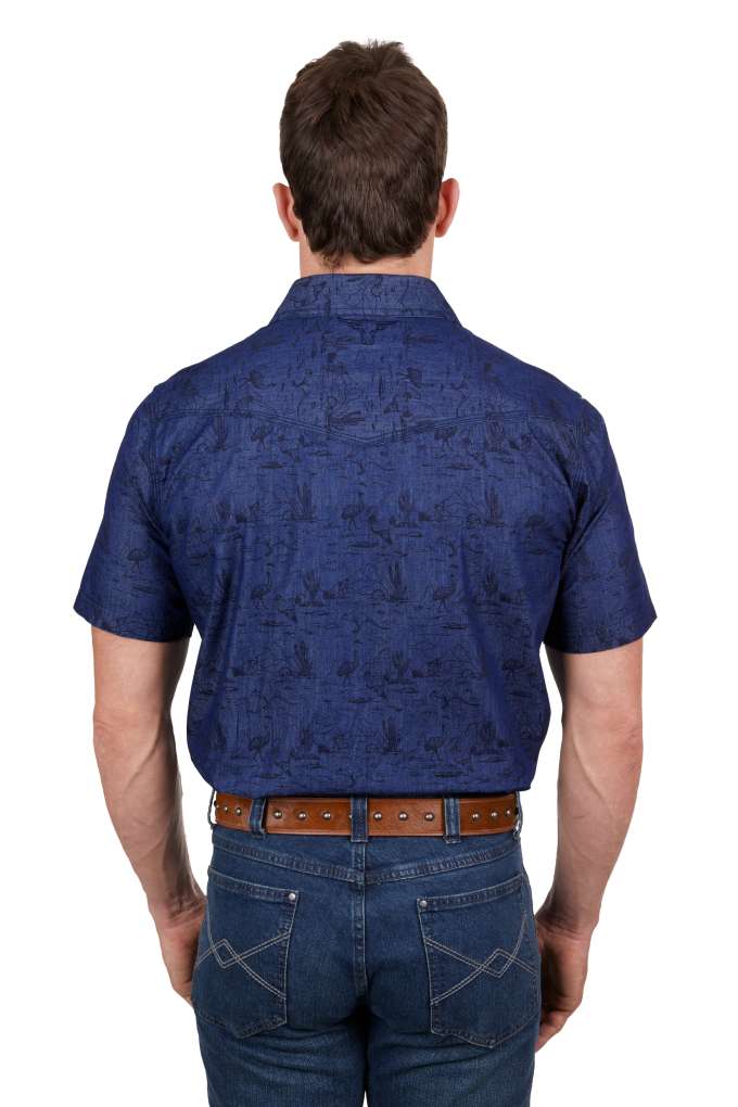 Pure Western Mens Drew Western Short Sleeve Shirt