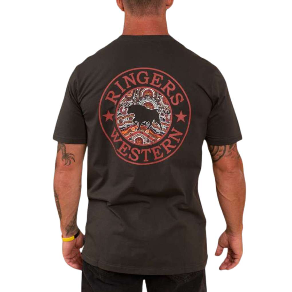 Ringers Western Unisex Walkabout Warrior Tee Charcoal