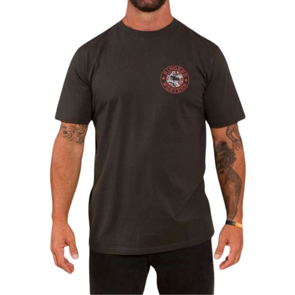 Ringers Western Unisex Walkabout Warrior Tee Charcoal