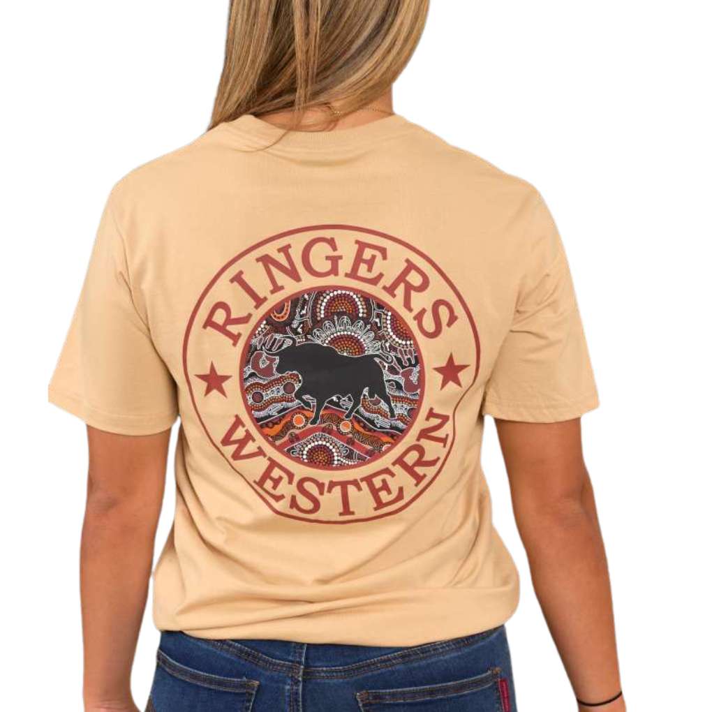 Ringers Western Unisex Walkabout Warrior Tee Sand