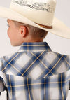 Roper Boys Amarillo Blue/White Plaid Shirt