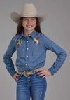 Roper Girls Five Star Denim Shirt