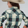 Roper Girls West Made Blue/White Plaid 80062477 Shirt