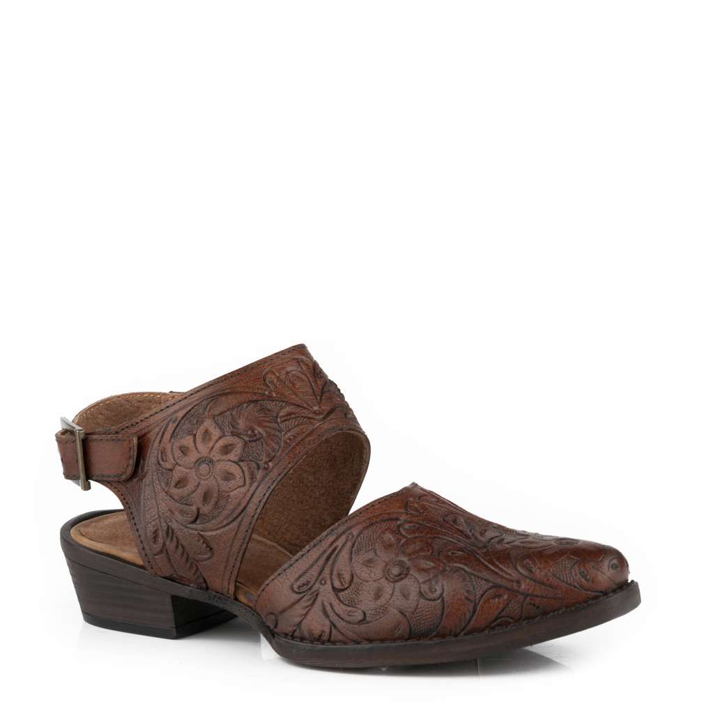 Roper Ladies Dianna Cognac Tooled Leather