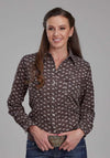 Roper Ladies Karman Brown Floral Shirt