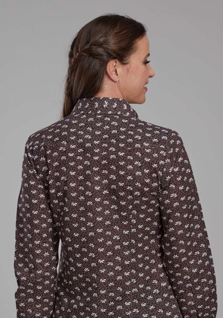 Roper Ladies Karman Brown Floral Shirt