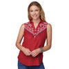 Roper Ladies Studio West Embroidered Sleeveless Blouse