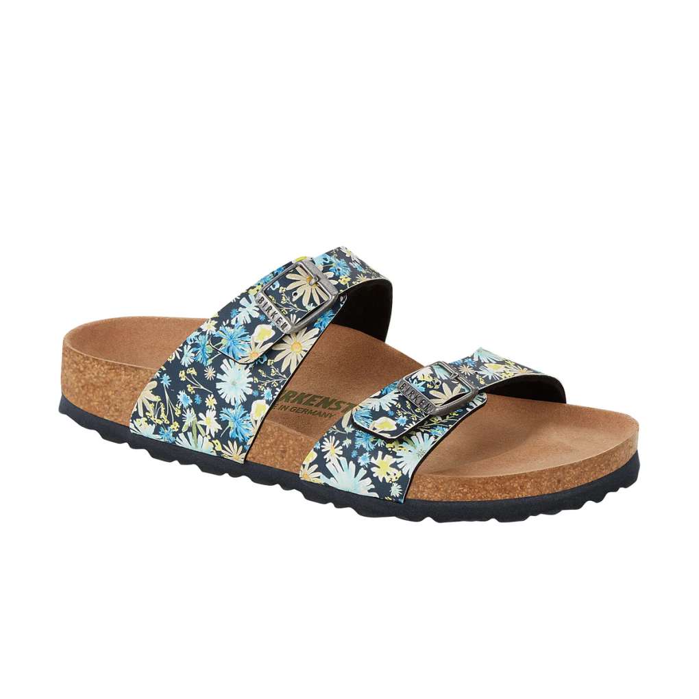 Birkenstock Sydney Vegan Summer Floral Blue Narrow