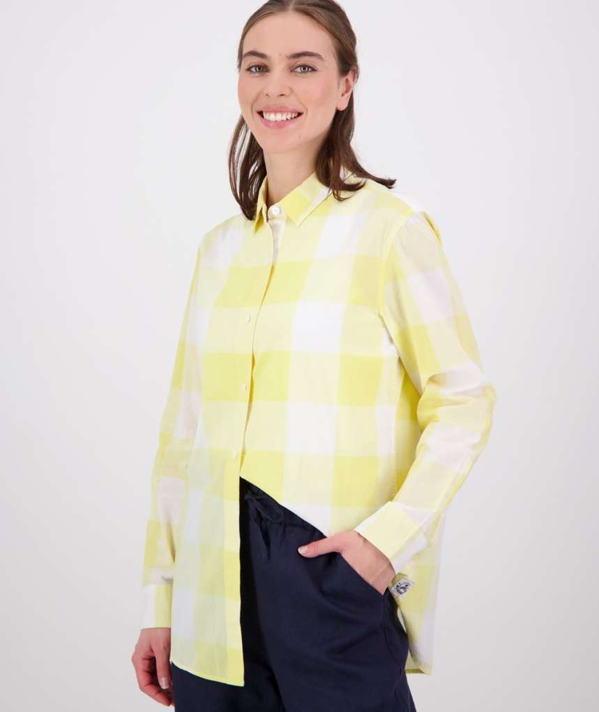 Swanndri Ladies Coromandel Check Shirt Lemon/white